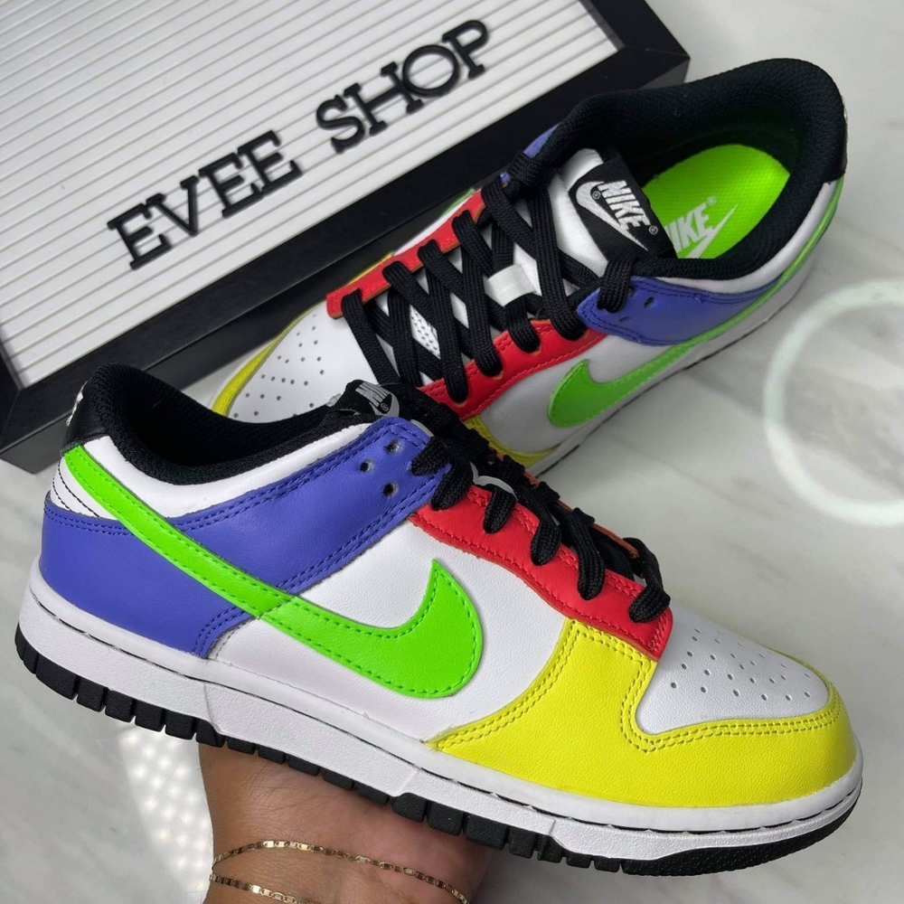 Nike Dunk Low 💛❤🤍💚💙